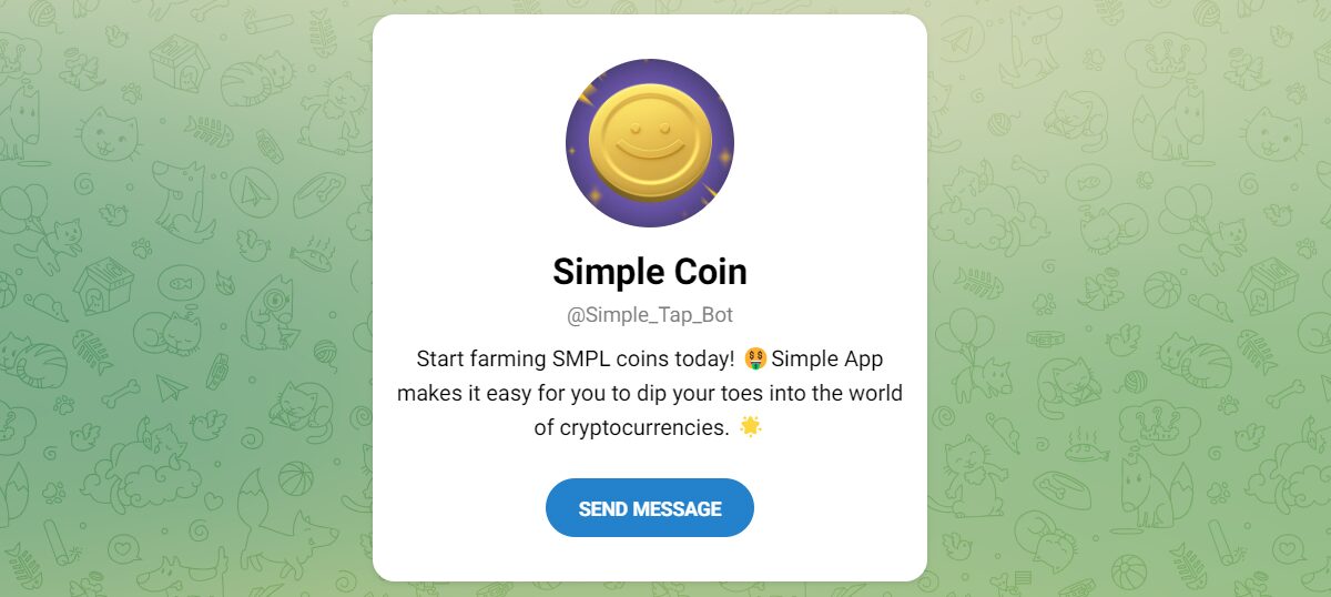 Внешний вид телеграм канала Simple Coin