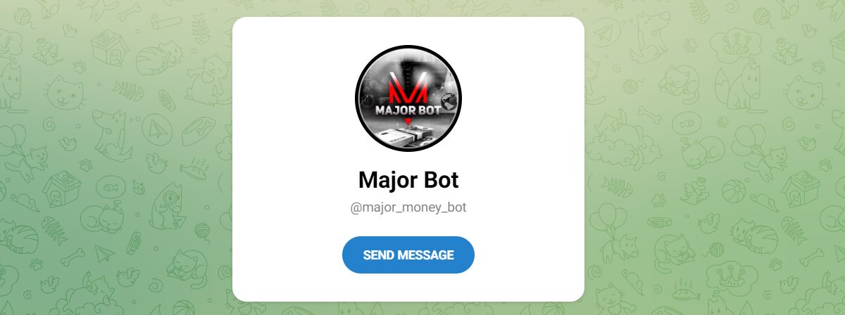 Внешний вид телеграм канала MAJOR BOT