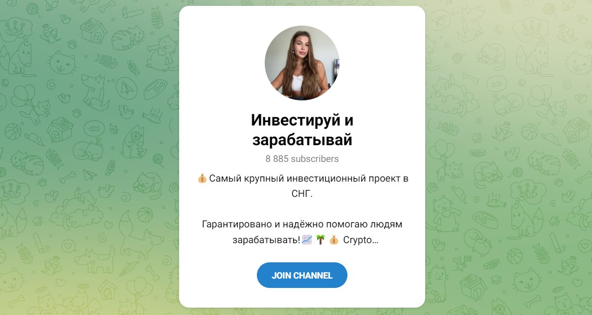 Внешний вид телеграм канала Инвестируй и зарабатывай