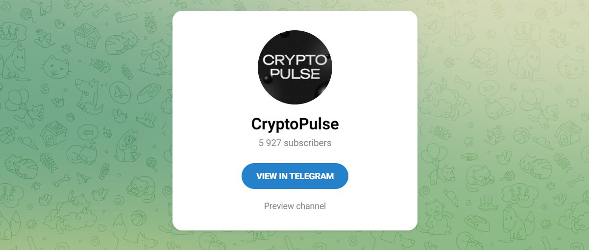 Внешний вид телеграм канала CryptoPulse