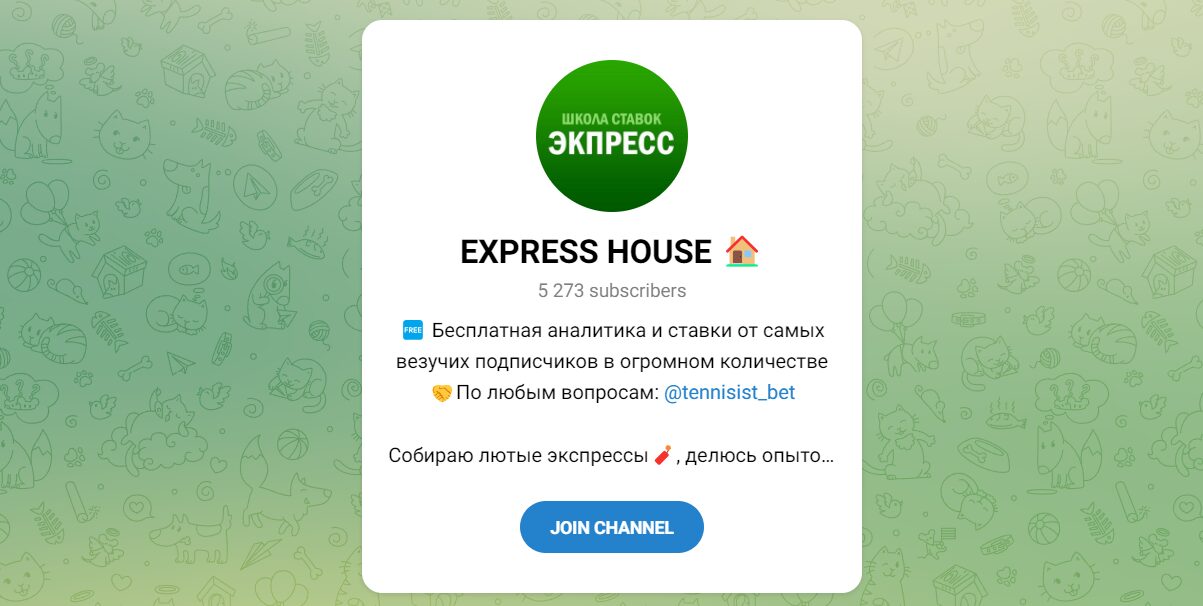 Внешний вид телеграм канала EXPRESS HOUSE